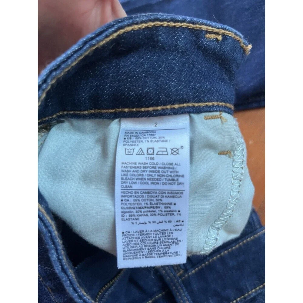 Old Navy Women Jean Pants 2 High Rise Super Skinny Dark Wash Stretch Blue - Picture 7 of 10
